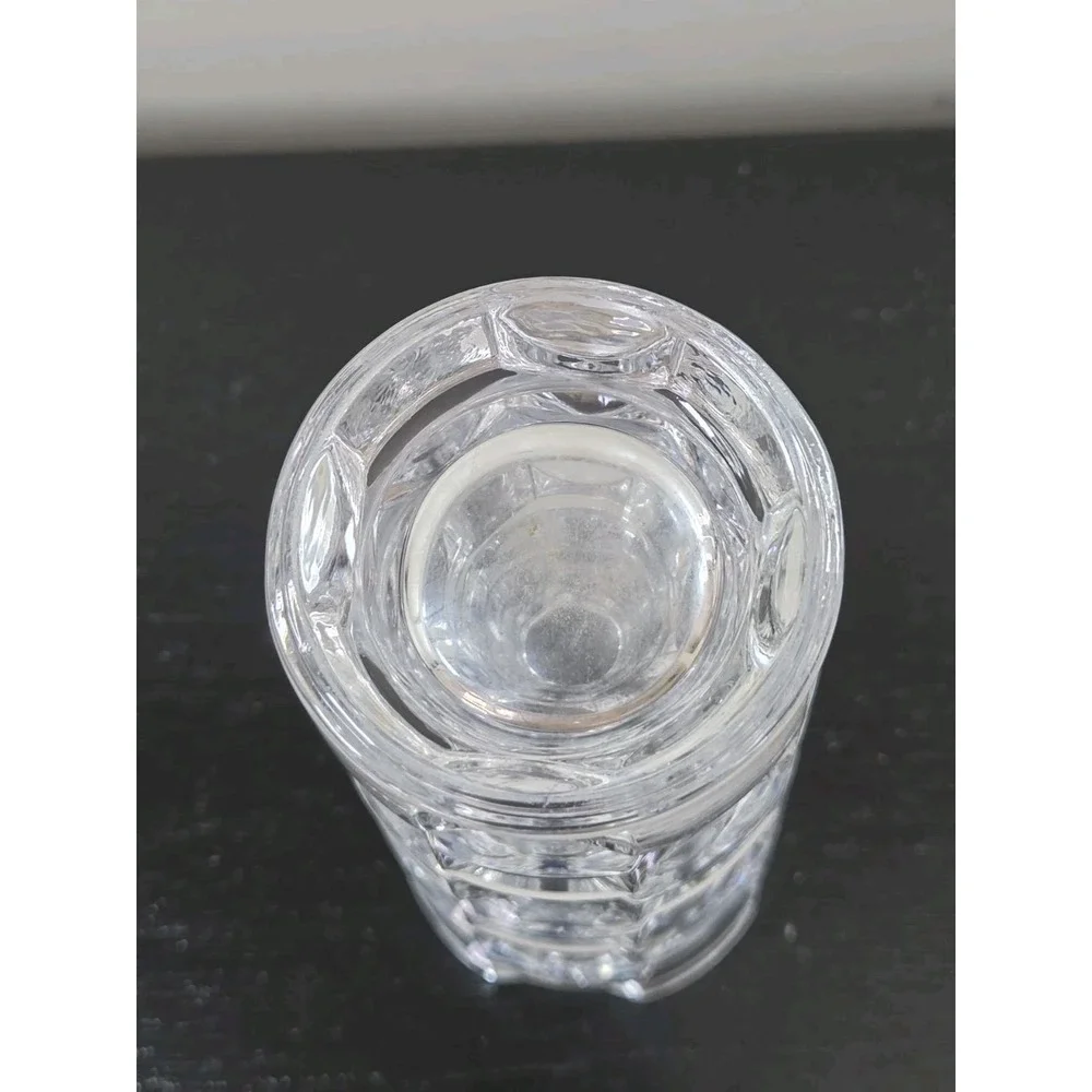 MCM French Cristal D'Arques Heavy Crystal Block Cut Vase 8.5